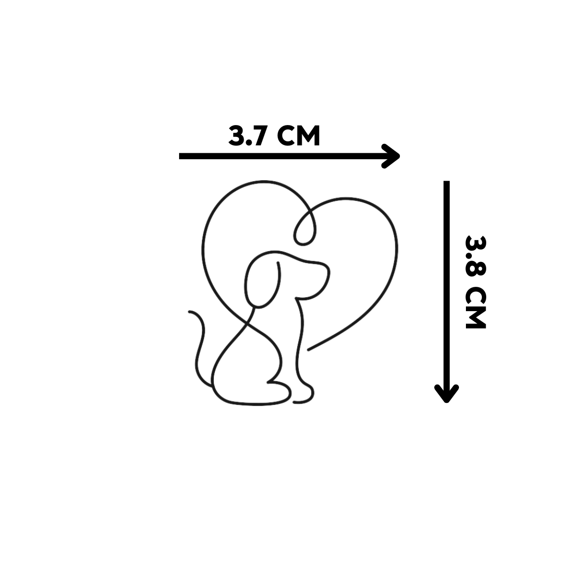 קעקוע כלב-לב