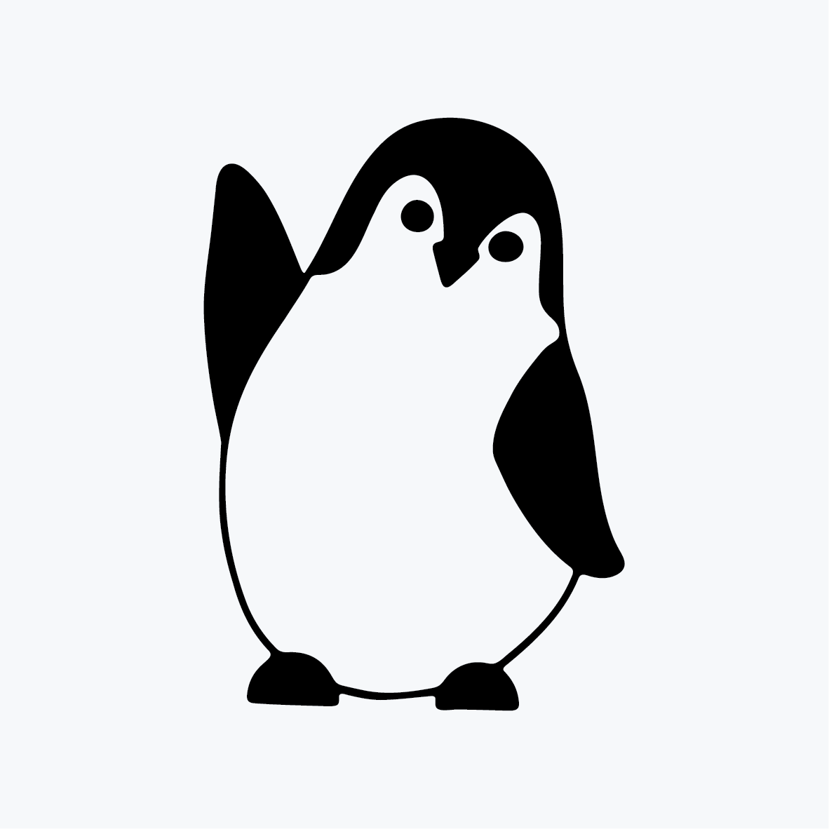 קעקוע פינגווין מנופף