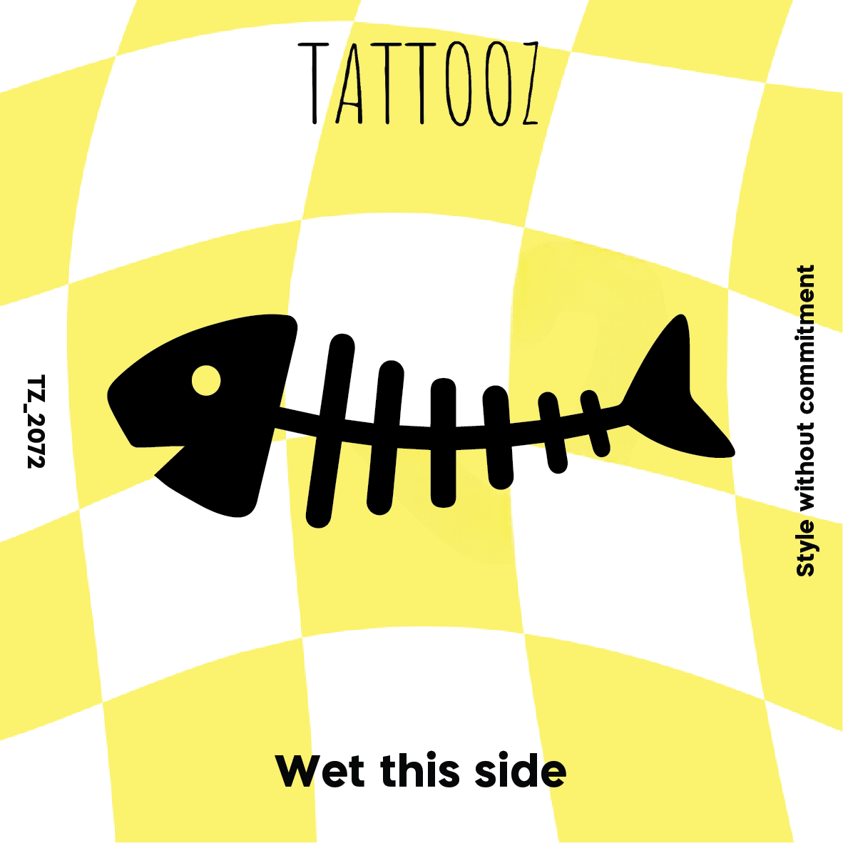 קעקוע שלד של דג