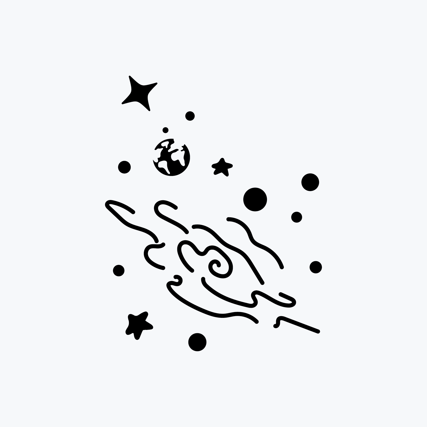 קעקוע יופי הגלקסיה