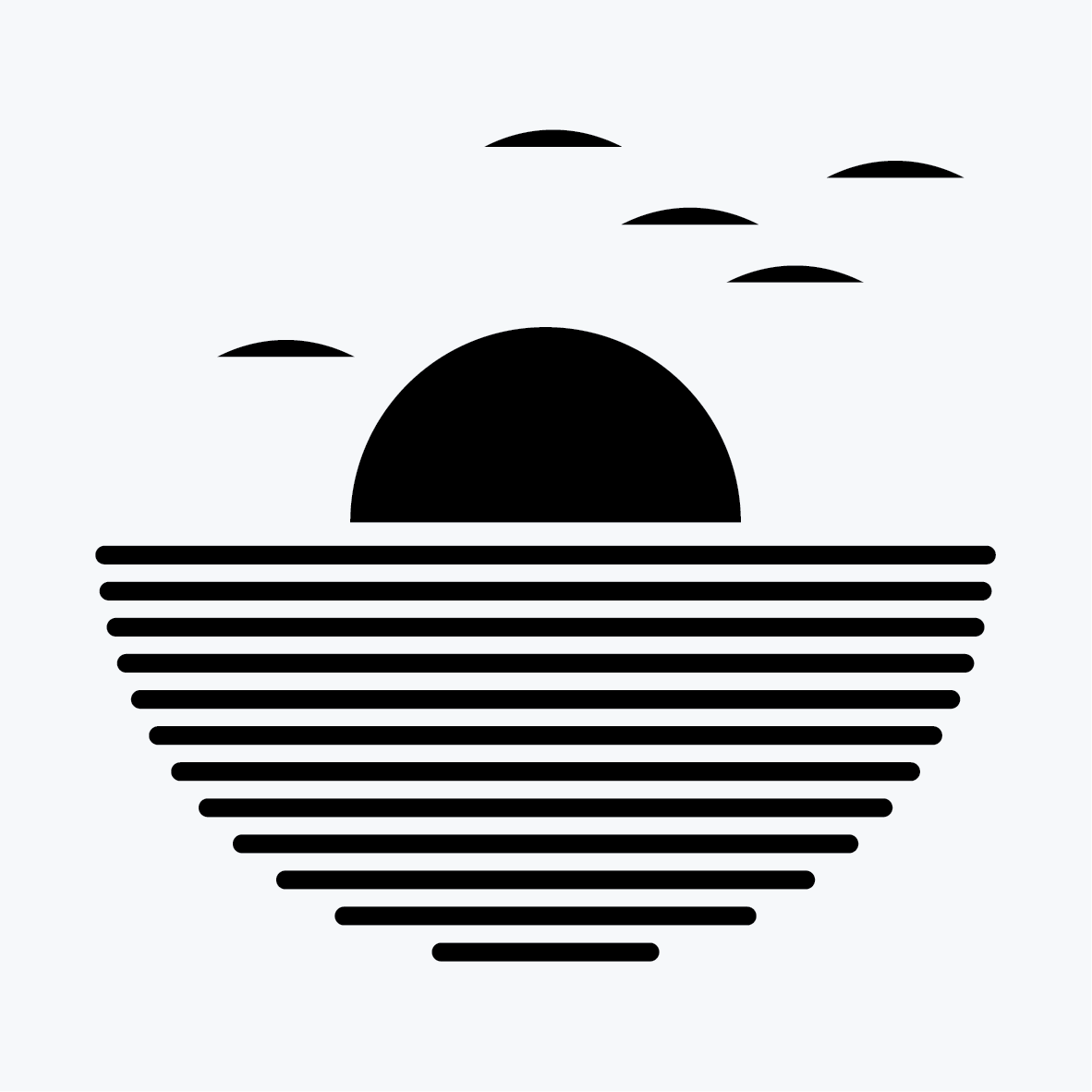 קעקוע שקיעה שקטה