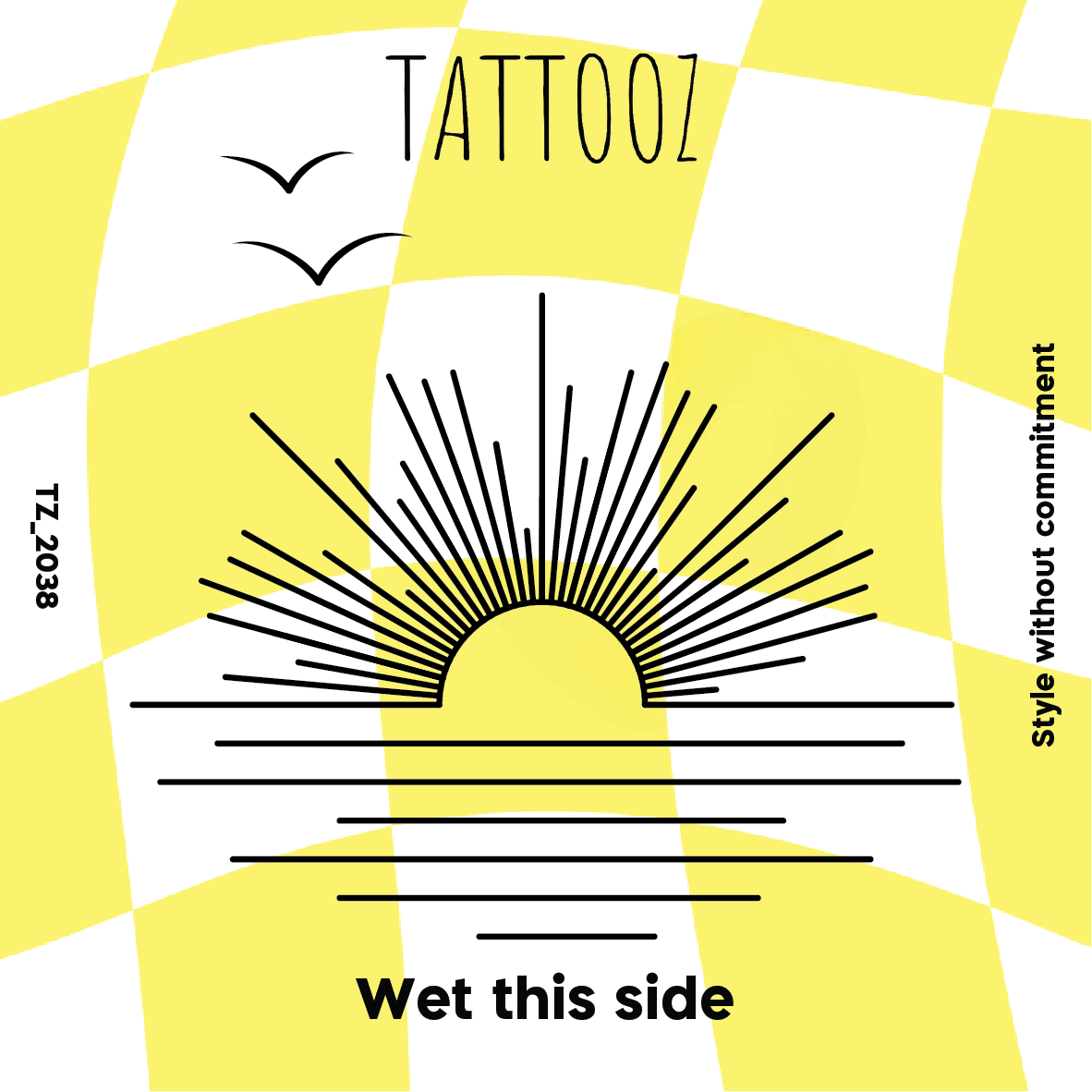 קעקוע זריחה רגועה