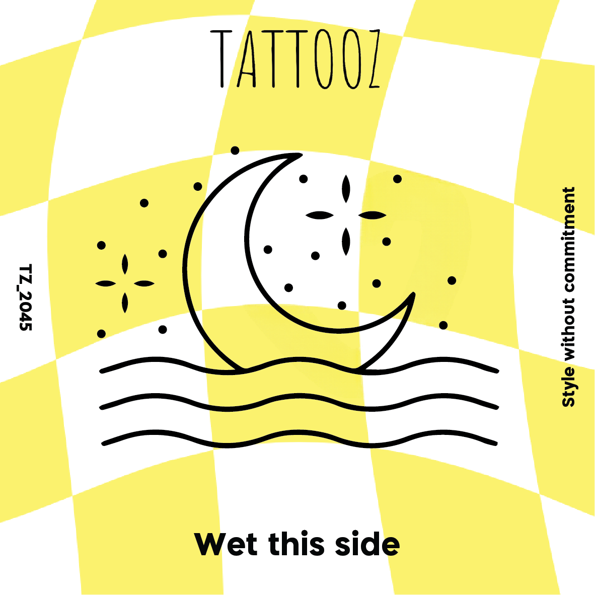 קעקוע גלי אור הירח